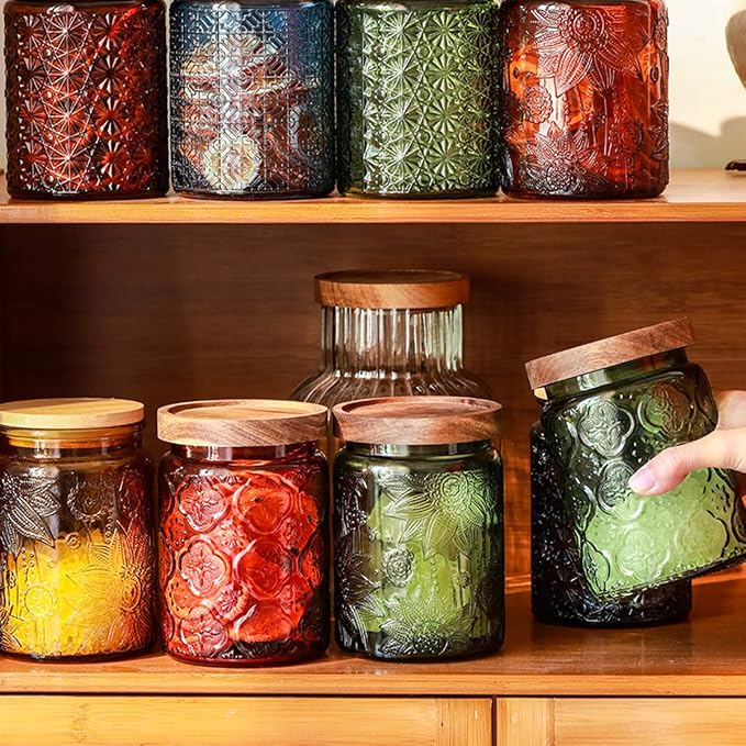 Set of 2 Vintage Glass Jars, Coffee Beans, Pet Food, Laundry Detergent - Image 6