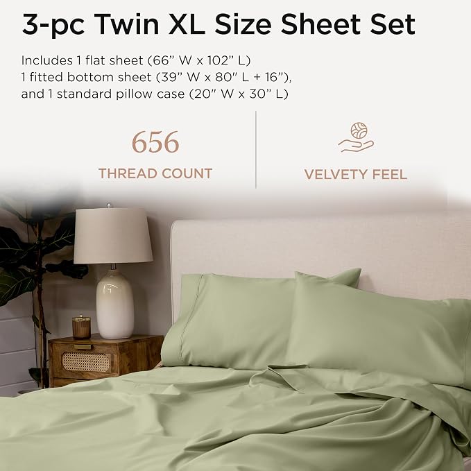 Threadmill Twin XL Sheet Sets | 100% Supima Cotton Sheets - Image 2