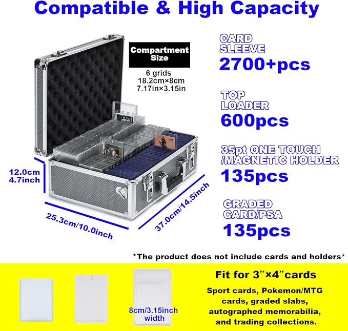 Multi color Card Storage Hard Case, Sports Card Collection Boxes, Trading Cards - Image 3