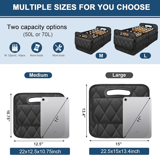 Deosk Car Trunk Organizer for SUV, Car Organizers and Storage - Image 2