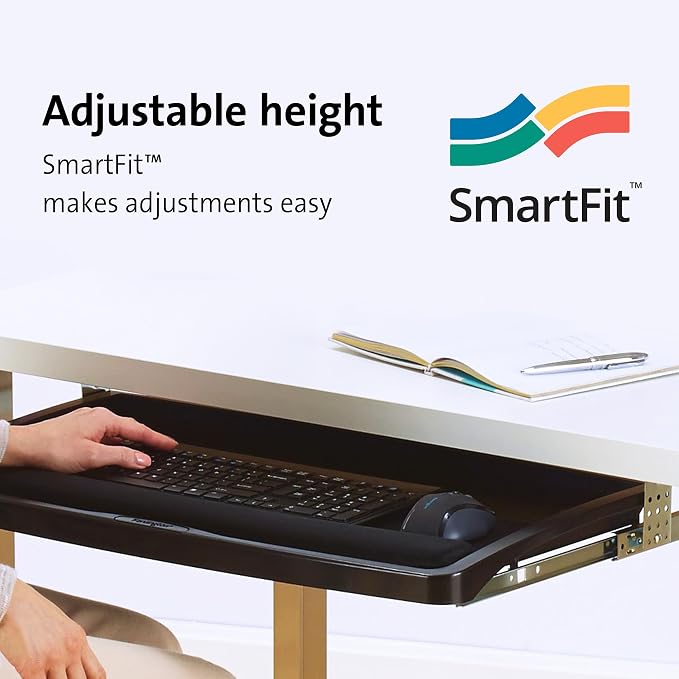 Kensington Keyboard Tray Under Desk, SmartFit Ergonomic Slide-Out Keyboard - Image 3