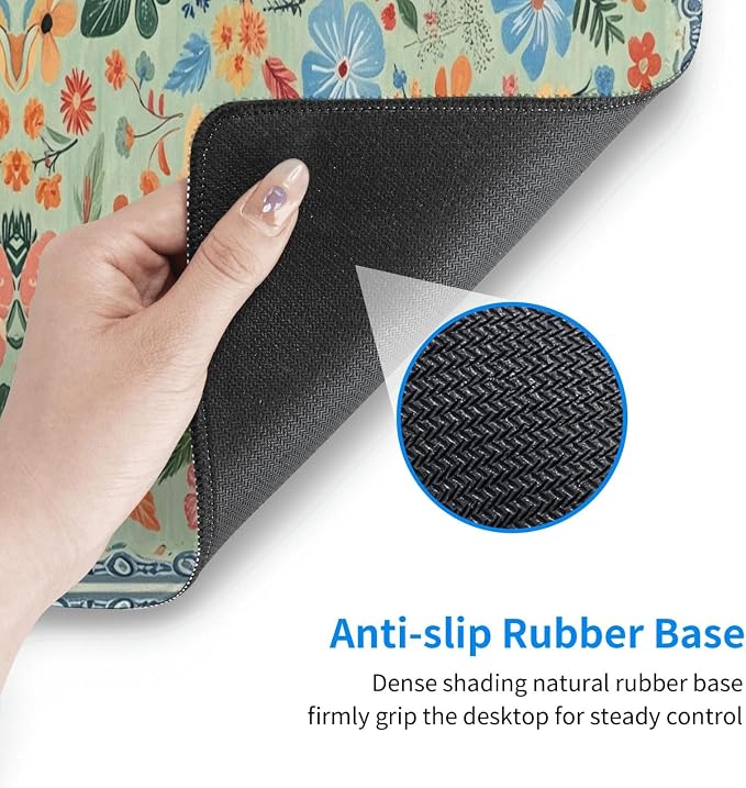 Gaming Mouse Pad, Large Non-Slip Rubber Base Mousepad, Keyboard Mouse Mat - Image 6