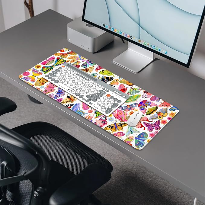 Colorful Butterfly Mouse Pad, Large Extend Mousepad Desk Pad - Image 4