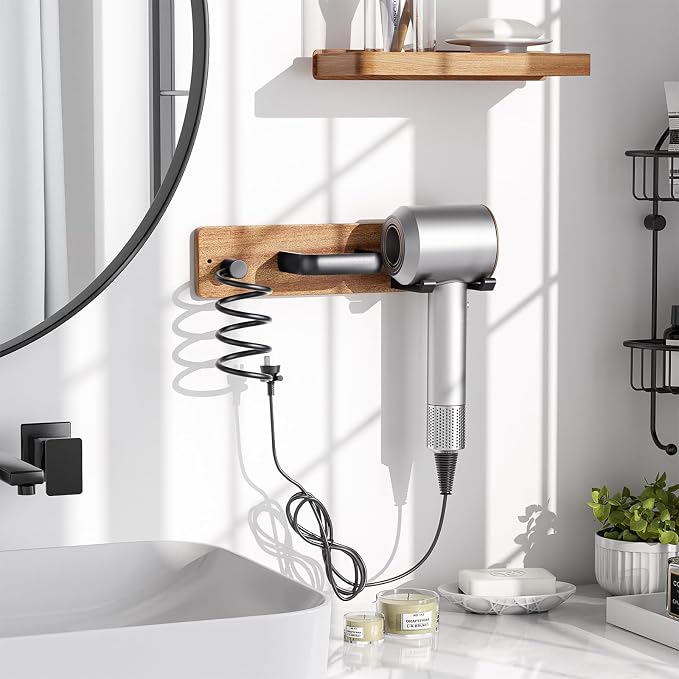 Tindbea Hair Dryer Holder Curling Iron Holder Flat Iron, Blow Dryer Holder Wall - Image 2