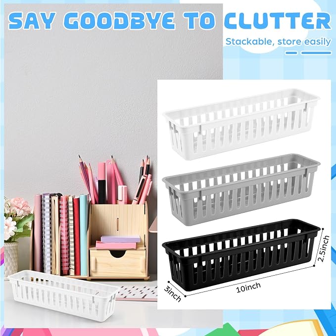 6 Pcs Black, School Supplies, and Home Storage, Organization - Image 2