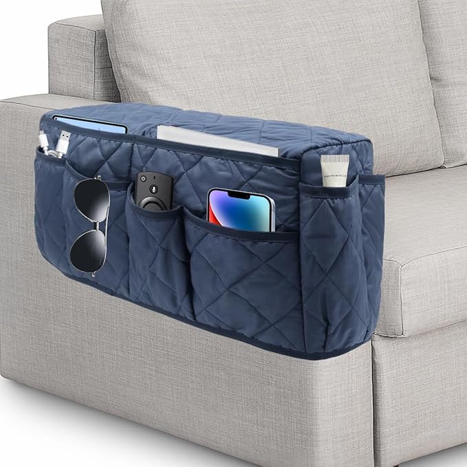 Remote Control Holder, Non Slip Bedside Armchair Caddy, Recliner Arm Caddy by DecorateYourLife