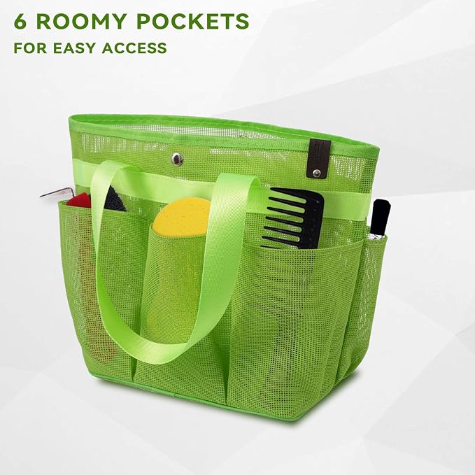 Mesh Horse Grooming Tote Bag Breathable Waterproof, 6 Pockets Horse Grooming - Image 5