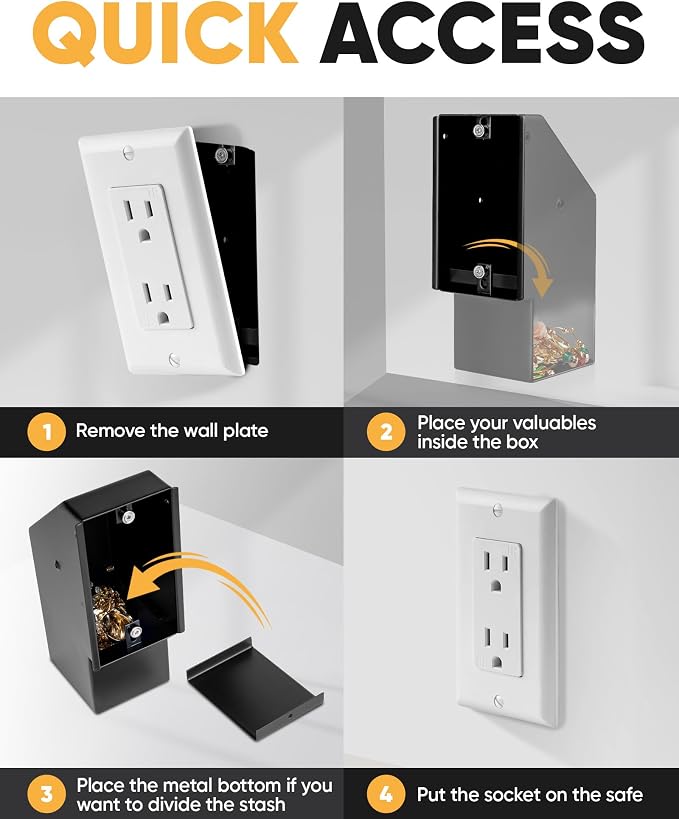 Elder Welder® Electrical Outlet Hidden Wall Safe | 100% Real Wall Plate - Image 3