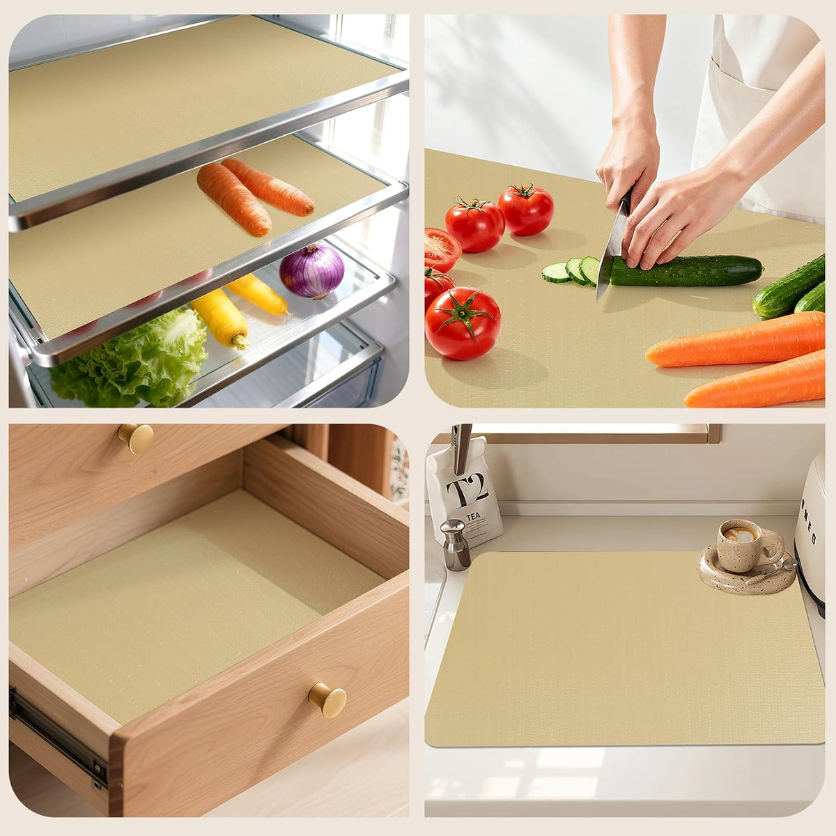 Shelf Liners for Kitchen Cabinets 12in x 30FT, Non Adhesive Drawer