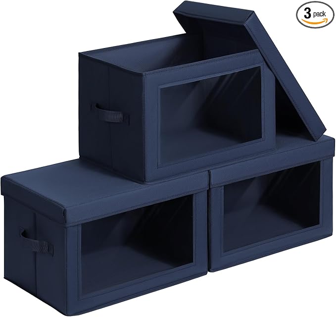 Foldable Storage Boxes with Clear Window by Homsorout
