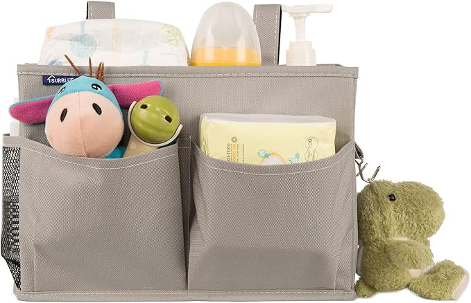 Surblue Bedside Caddy Hanging Bed Organizer Storage Bag Pocket - Image 5