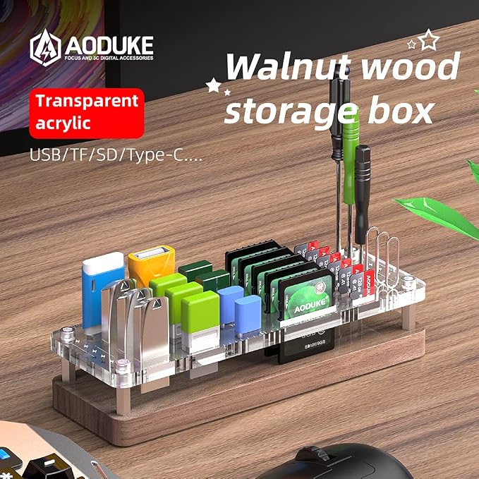 29 Slots Wooden Memory Card Case - Image 5