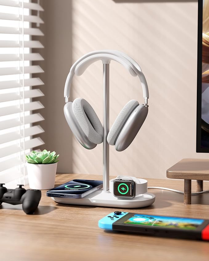 Universal Headphone Stand, Magnetic Wireless Charger - Image 6