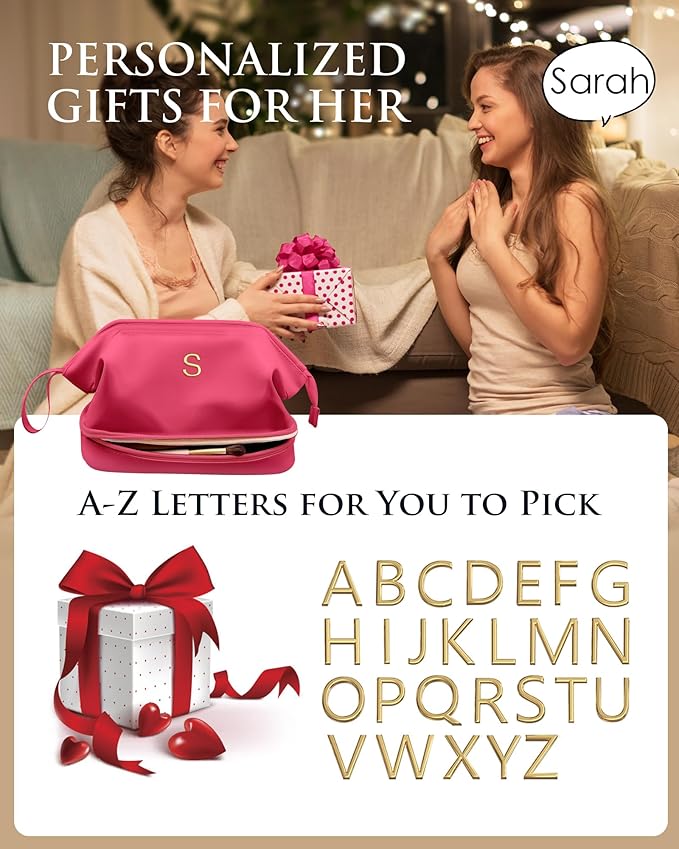 Gifts for Woman Who Travel, Makeup Bag for Women, Bridesmaid Engagement Gift - Image 6