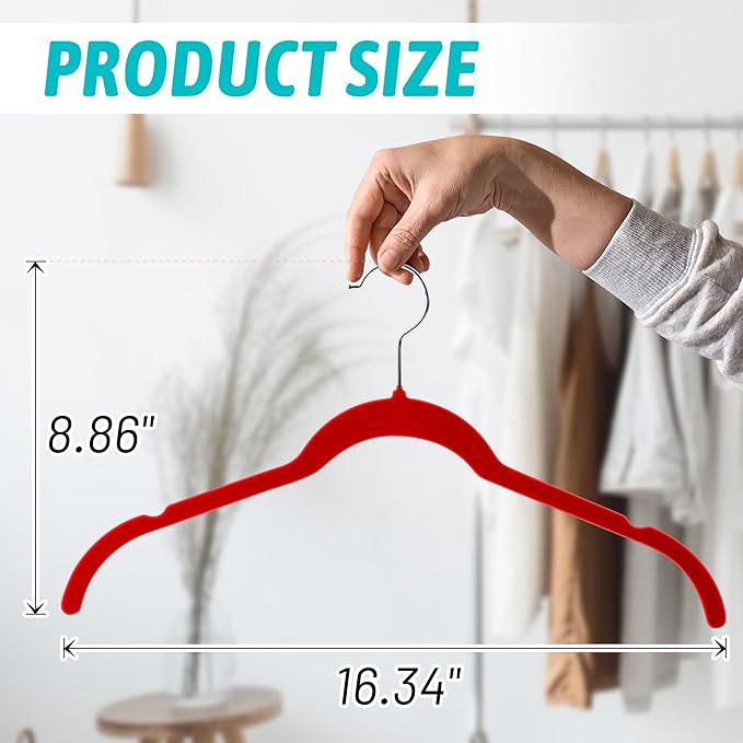 Velvet Hangers 50 Pack – Slim Non-Slip Flocked Hangers - Image 6