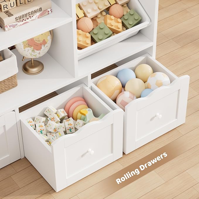 HITHOS 55" W Kids Toy Storage Organizer, Large Toy Box - Image 5