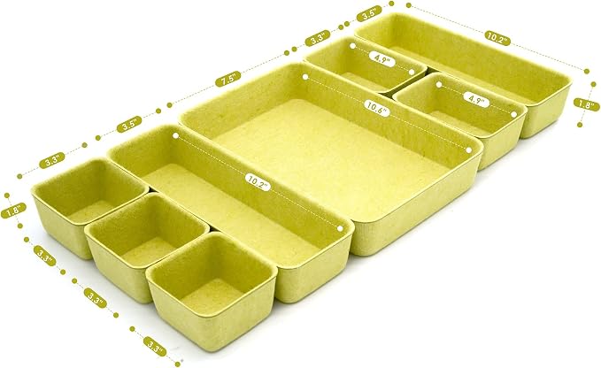 Welaxy Drawer organizers trays Felt storage bin home office Desk Minimalist - Image 7