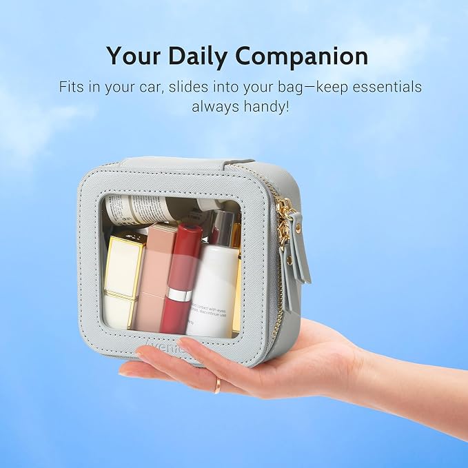 Aveniee Mini Clear Makeup Bag, Small Cosmetic Bags Travel Toiletry Pouch - Image 6