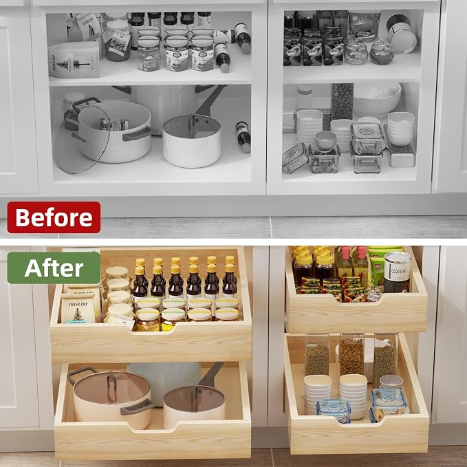 Pull Out Drawers for Cabinets, 28½” W x 21” D Soft Close Slide Out Drawers for - Image 8