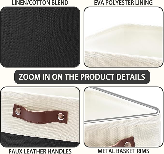 Foldable Storage Cubes 11x11 Inch, Collapsible Storage Basket - Image 4