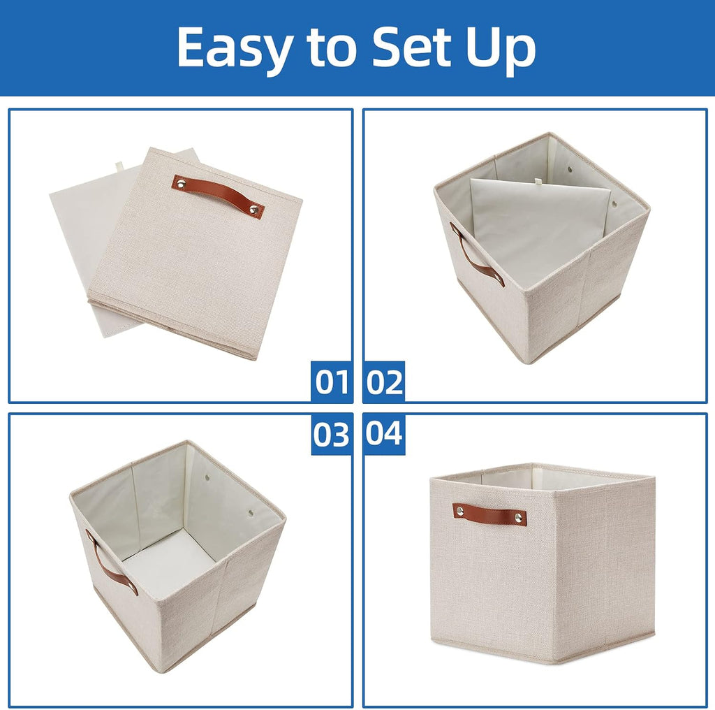 11x11 Storage Cubes Fabric Storage Cubes Storage Bins with Dual