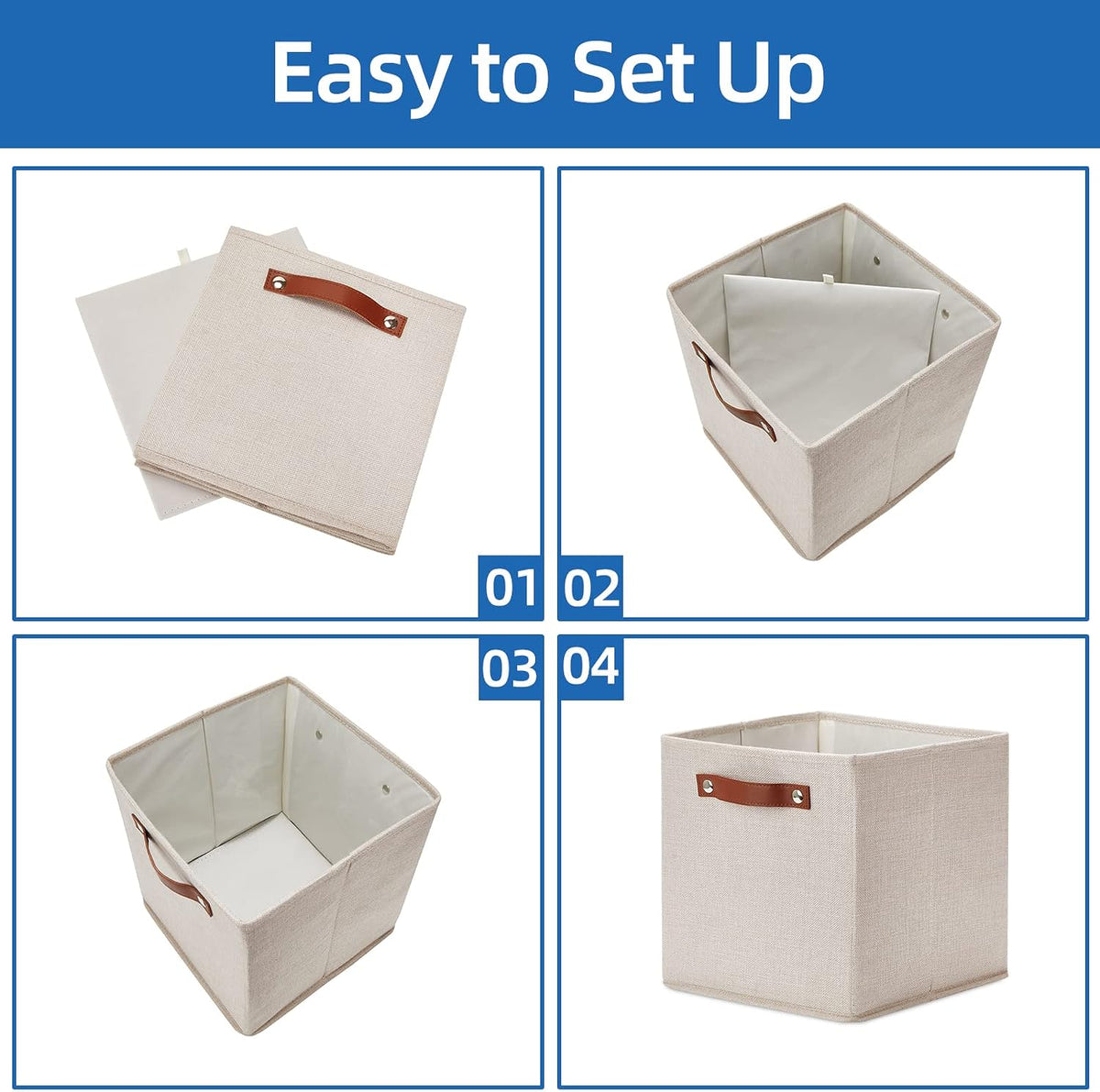 11x11 Storage Cubes Fabric Storage Cubes Storage Bins with Dual