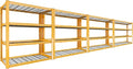 REIBII 40" W Garage Shelving 2240 LBS Storage Shelves Adjustable Heavy Duty by REIBII