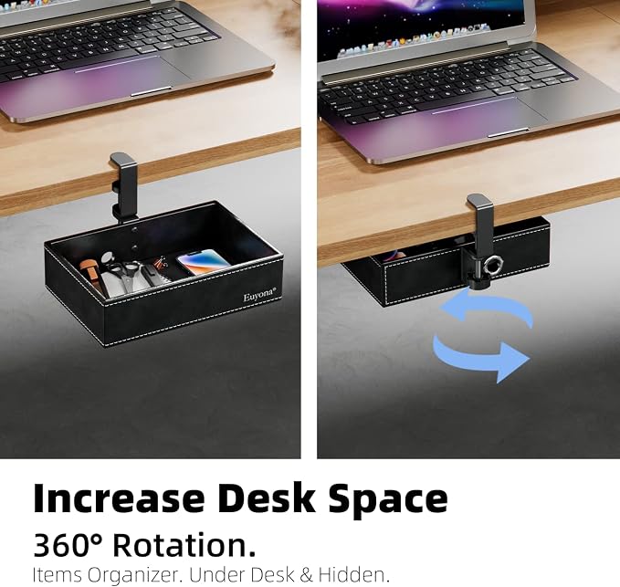 PU Leather Under Desk Organizer - Image 3