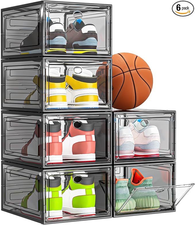 7 code Thicken & Sturdy Clear Shoe Storage Organizer by 7+code