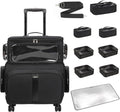 Rolling Makeup Train Case with Large Makeup Case，Professional Makeup Artist by OrganizeYourMakeup