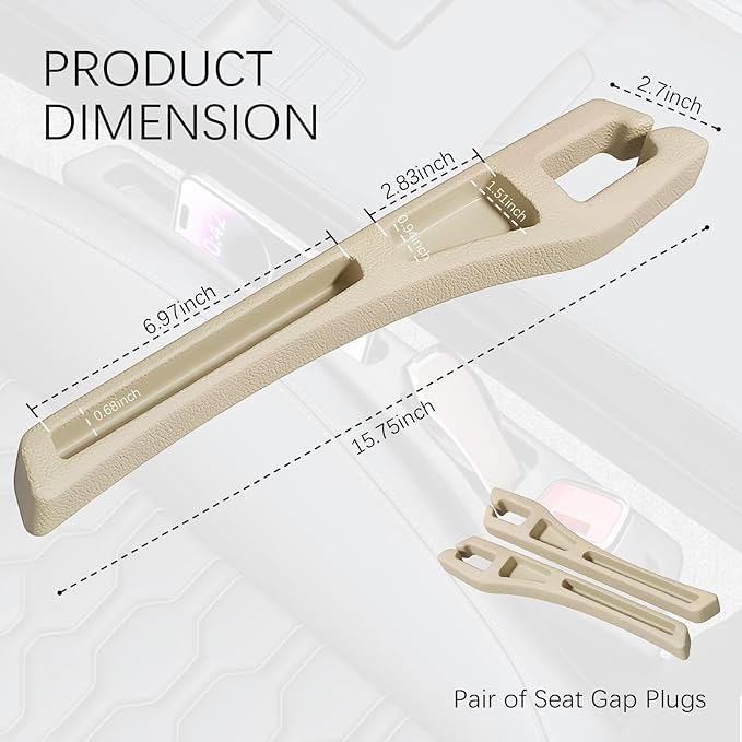2PCS Car Seat Gap Filler Organizer, 2 in 1 Car Gap Filler - Image 2