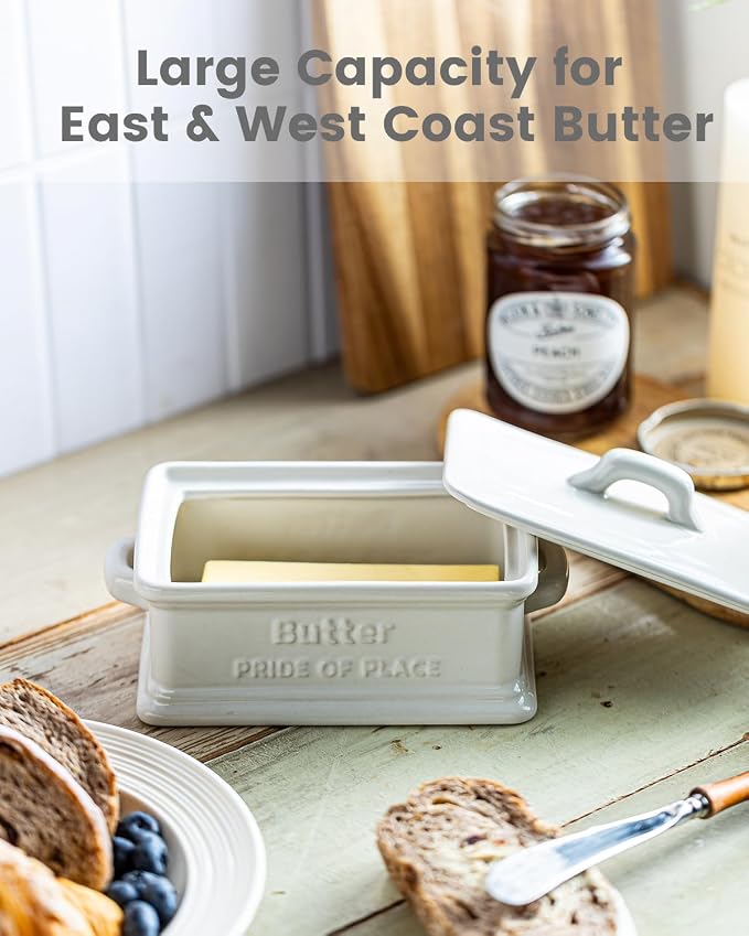 Butter Dish with Lid, Ceramic Butter Dish - Image 6