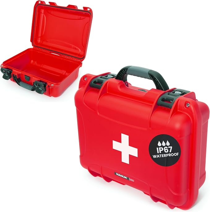 NANUK 920 Waterproof First Aid Box Empty – Durable, Medical First Aid Organizer by NANUK