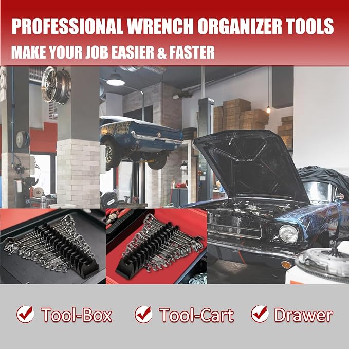 60PCS Magnetic Modular Wrench Organizer Wrench Holder - Image 7