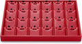 Oirlv Gorgeous Red Leather 24 Grid Jewelry Tray by Oirlv