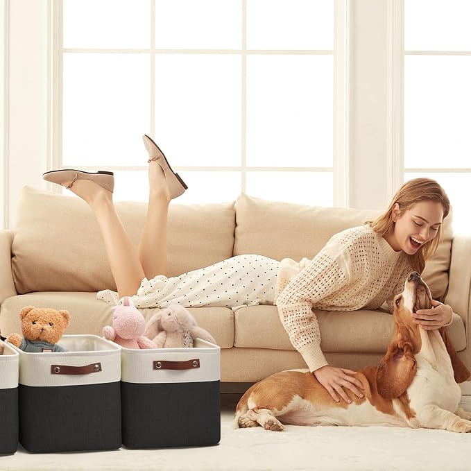 Foldable Storage Cubes 11x11 Inch, Collapsible Storage Basket - Image 7