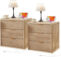 LEYAOYAO Fluted Nightstand Set of 2 by LEYAOYAO-Findtheshiningpointofyourideallife%EF%BC%81