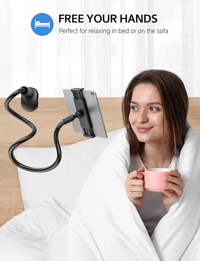 SHAWE Gooseneck Tablet Holder Phone Stand, Flexible Tablet Mount - Image 7