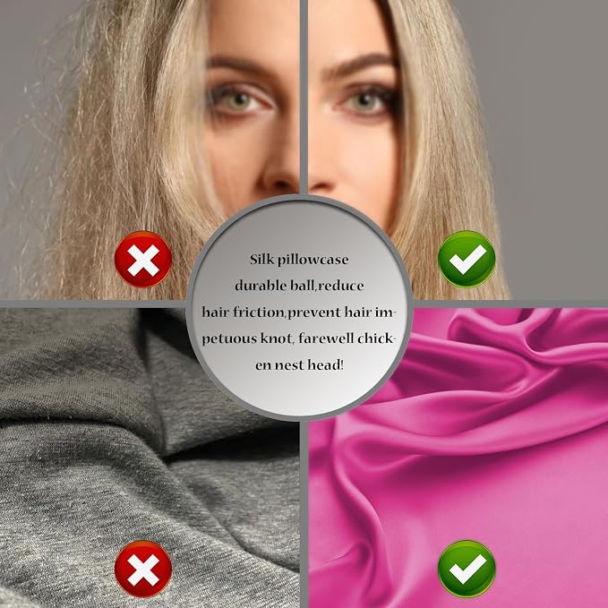 Silk Pillow Cases 2 Pack Soft Breathable and Sliky Queen Size Pillow Cases Set - Image 5