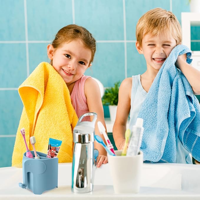 Kids Toothbrush Holder, Cute Elephant Toothbrush Holders - Image 6