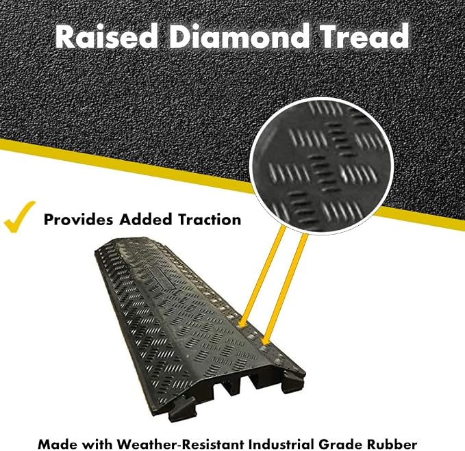 Kable Kontrol Drop Over Floor Cord Cover – 40” Inch Long 2 Channel Cable or - Image 3