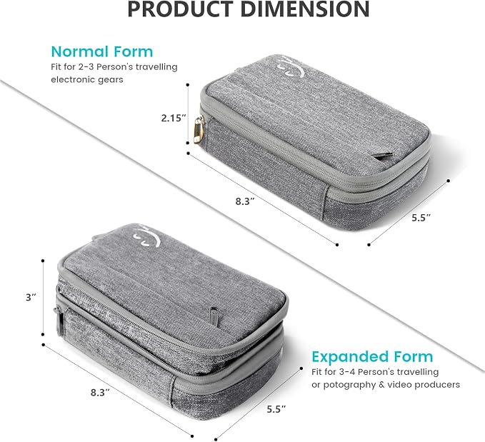 Travelkin Travel Electronic Cord Organizer Travel Case, Travel Cable Organizer - Image 6