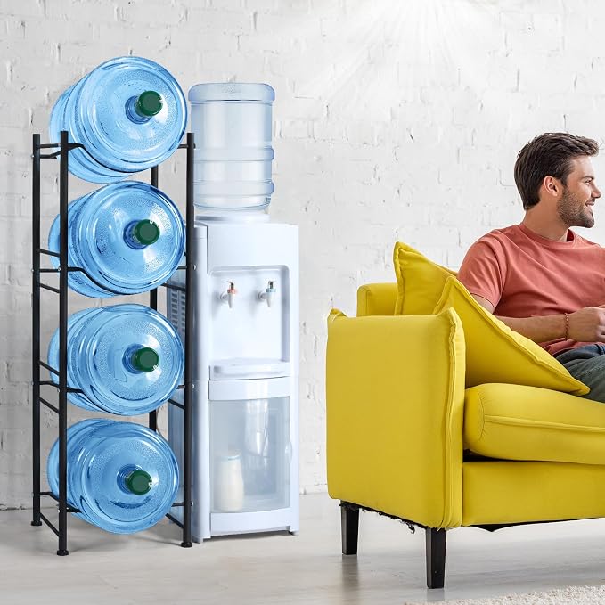SEHERTIWY 5 Gallon Water Cooler Jug Rack, 4 Tier Detachable Water Bottle - Image 7
