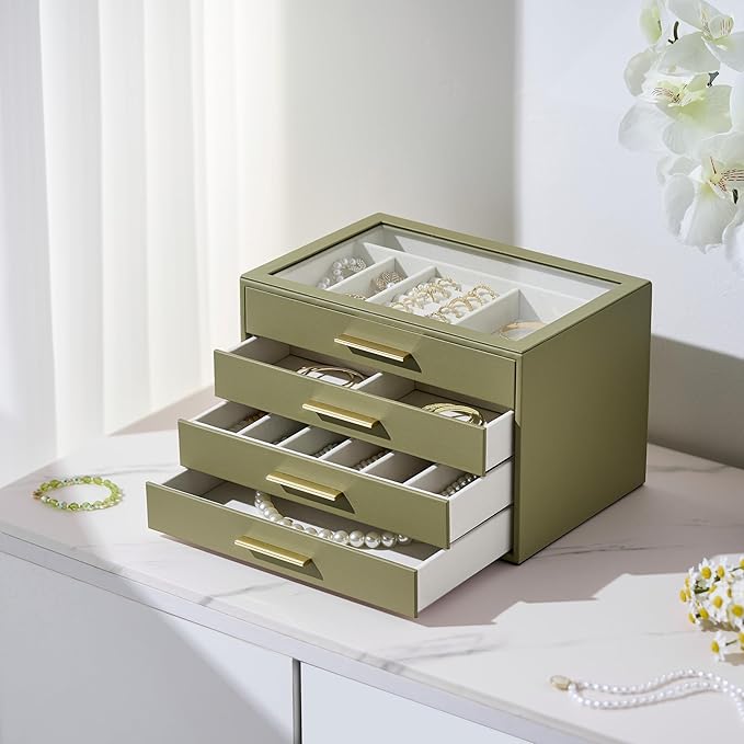 Jewelry Box Organizer Case for Women: 4-Layer Jewelry Storage Case - Image 3