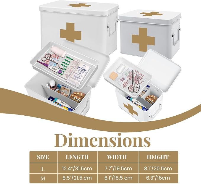 Flexzion First Aid Medicine Box Supplies Kit Organizer - Image 7