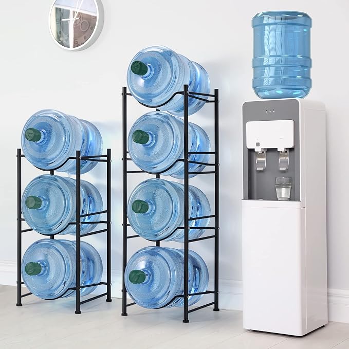smusei 5 Gallon Water Bottle Jug Holder 4 Tier Heavy Duty Cooler Jug Storage - Image 3