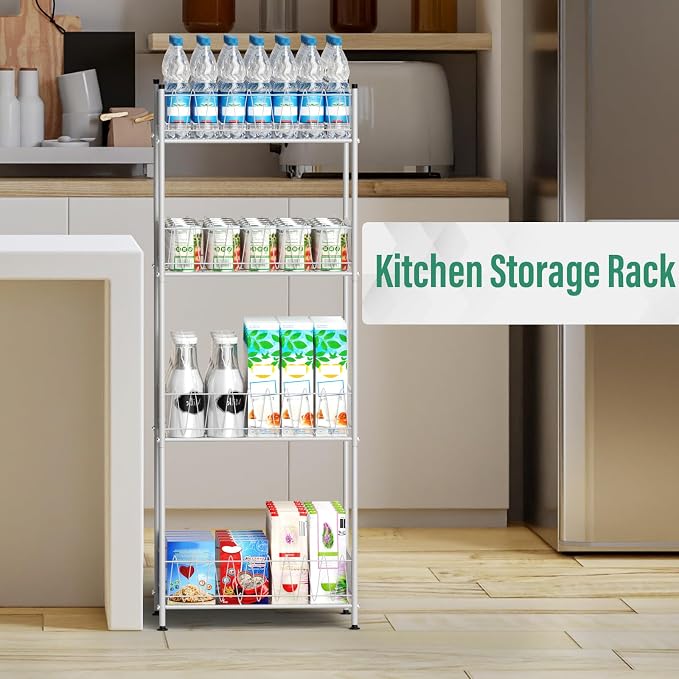 smusei 4 Tier Water Bottle Storage Rack Metal Water Bottle Organizer - Image 5