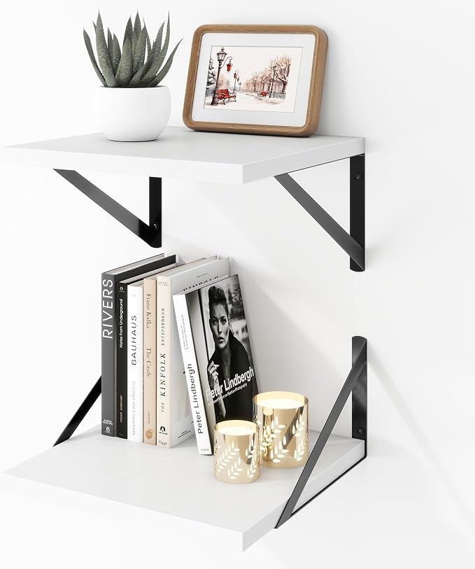 Deep Floating Shelves Wall Mounted, Living Room, Office by Acovy