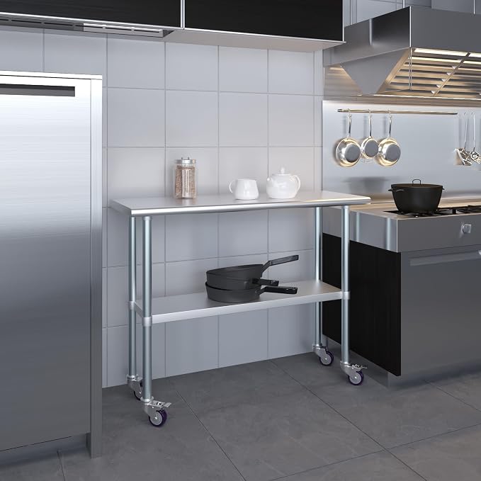 AmGood 18" x 48" Stainless Steel Work Table - Image 9