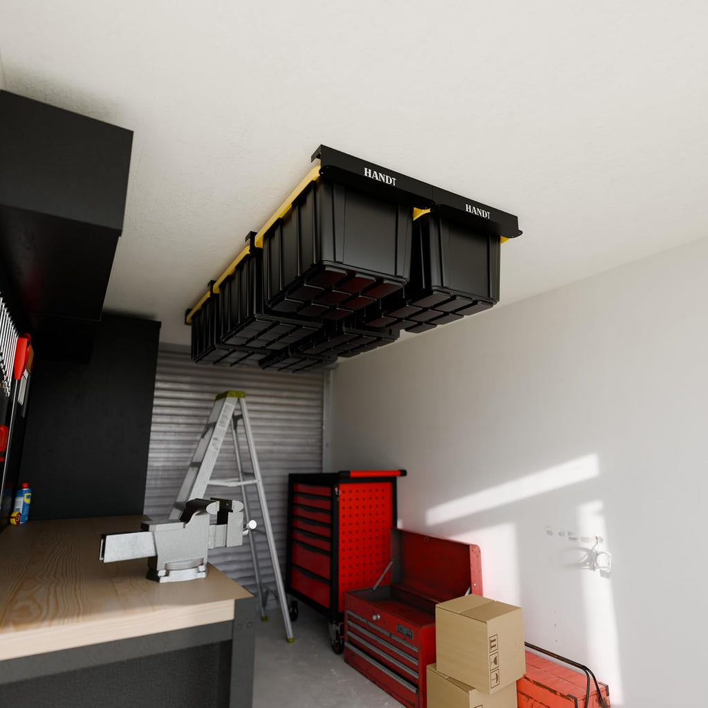 USA Based Overhead Garage Storage Rack, Connectable Heavy Duty Metal